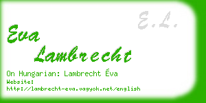 eva lambrecht business card